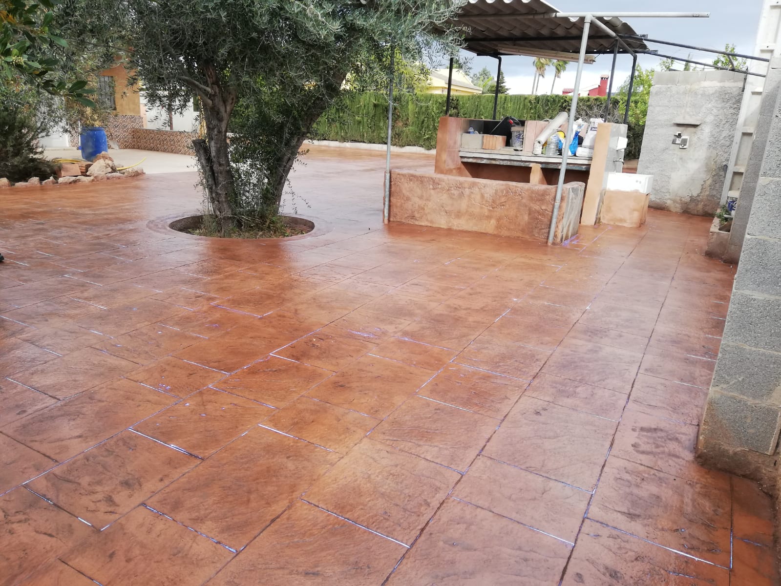 Trabajo de hormigón decorativo realizado por Hormiklass