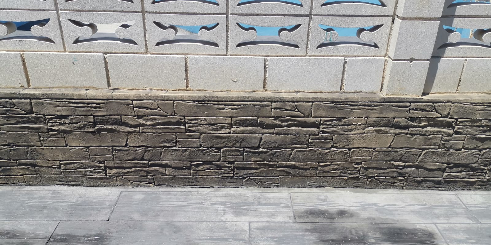 Trabajo de hormigón decorativo realizado por Hormiklass