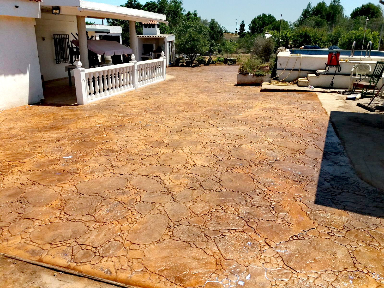 Trabajo de hormigón decorativo realizado por Hormiklass