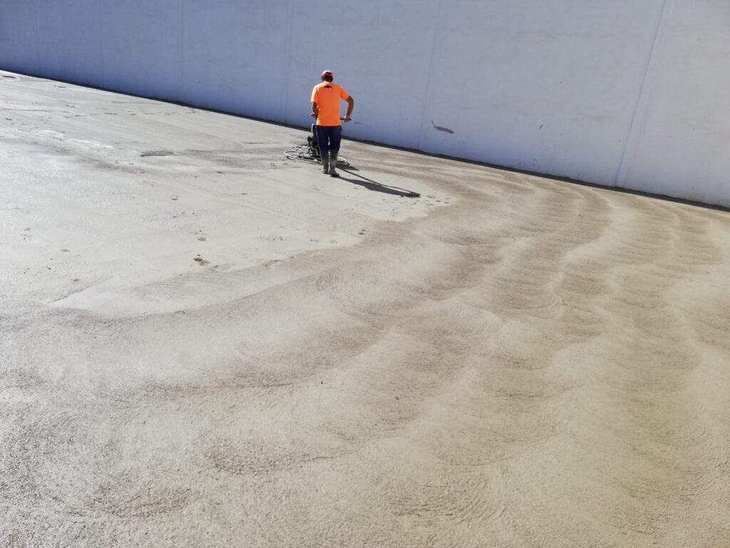 Superficie realizada con hormigón pulido