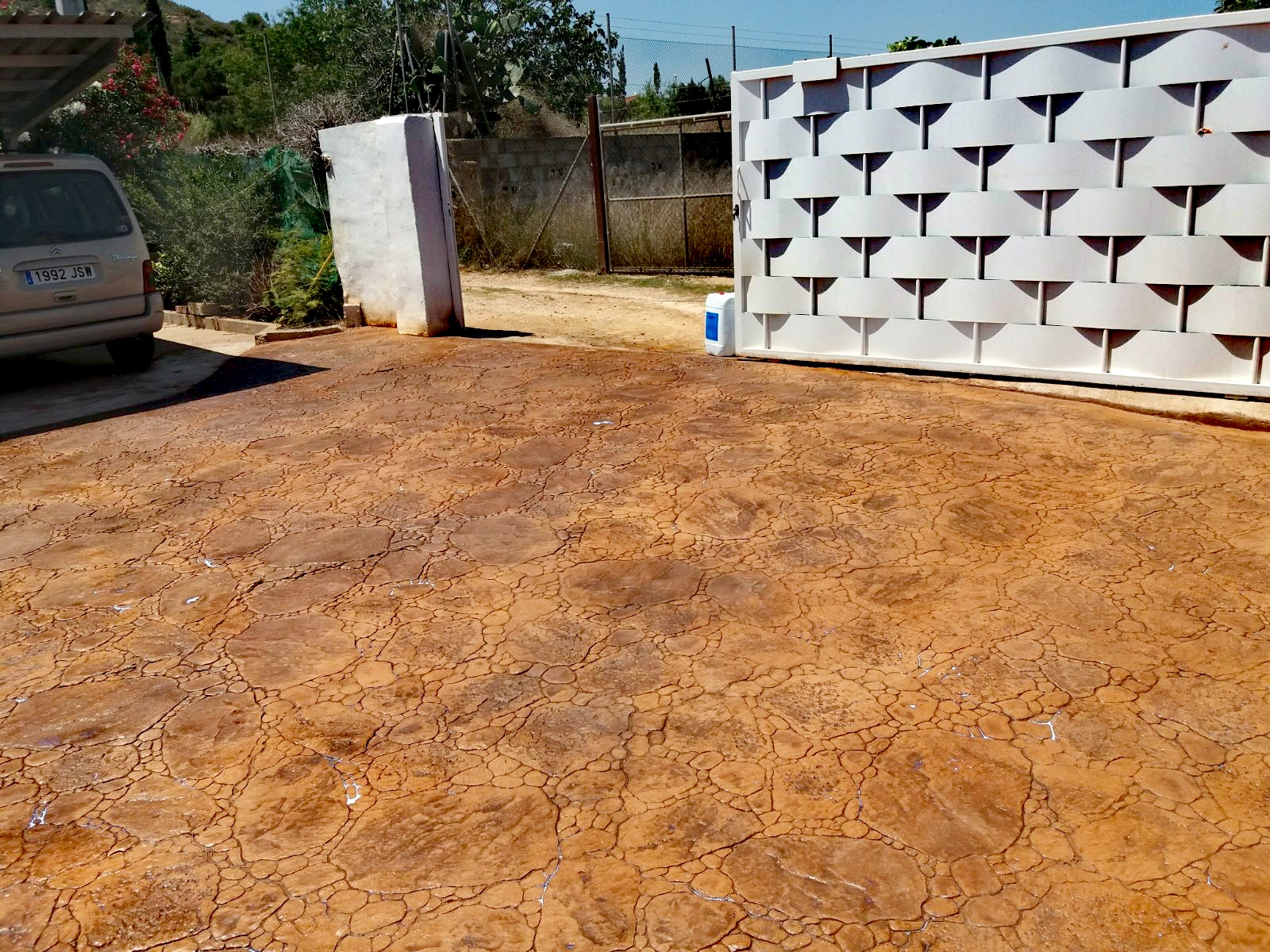 Trabajo de hormigón decorativo realizado por Hormiklass