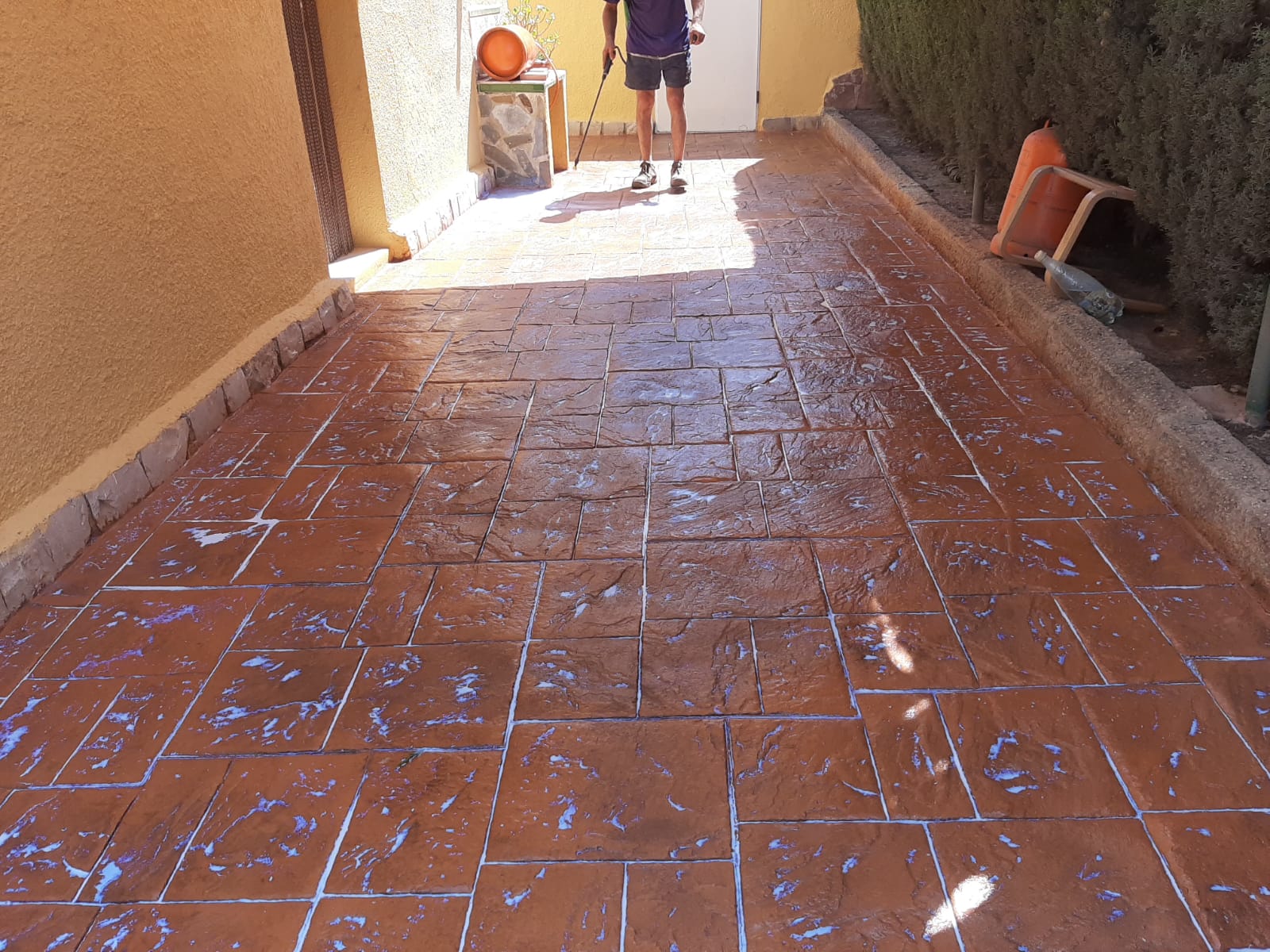 Trabajo de hormigón decorativo realizado por Hormiklass