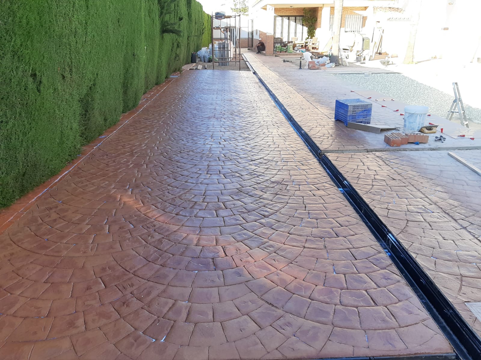 Trabajo de hormigón decorativo realizado por Hormiklass