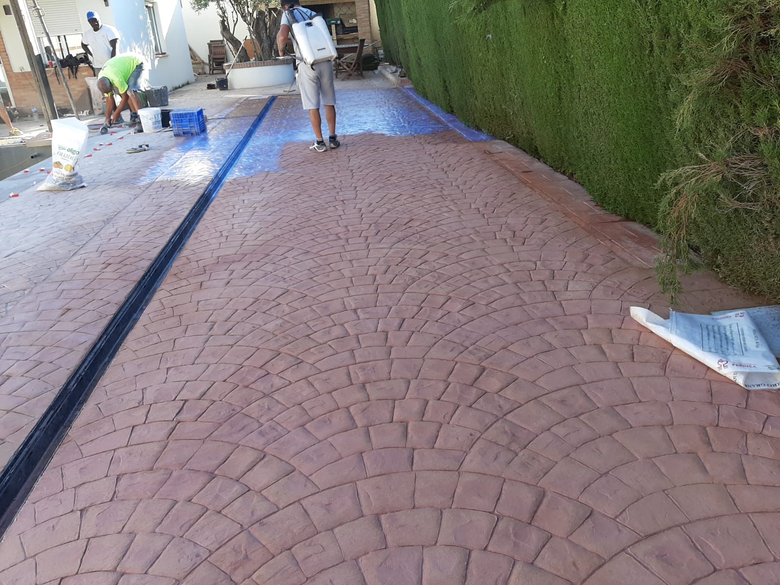 Trabajo de hormigón decorativo realizado por Hormiklass
