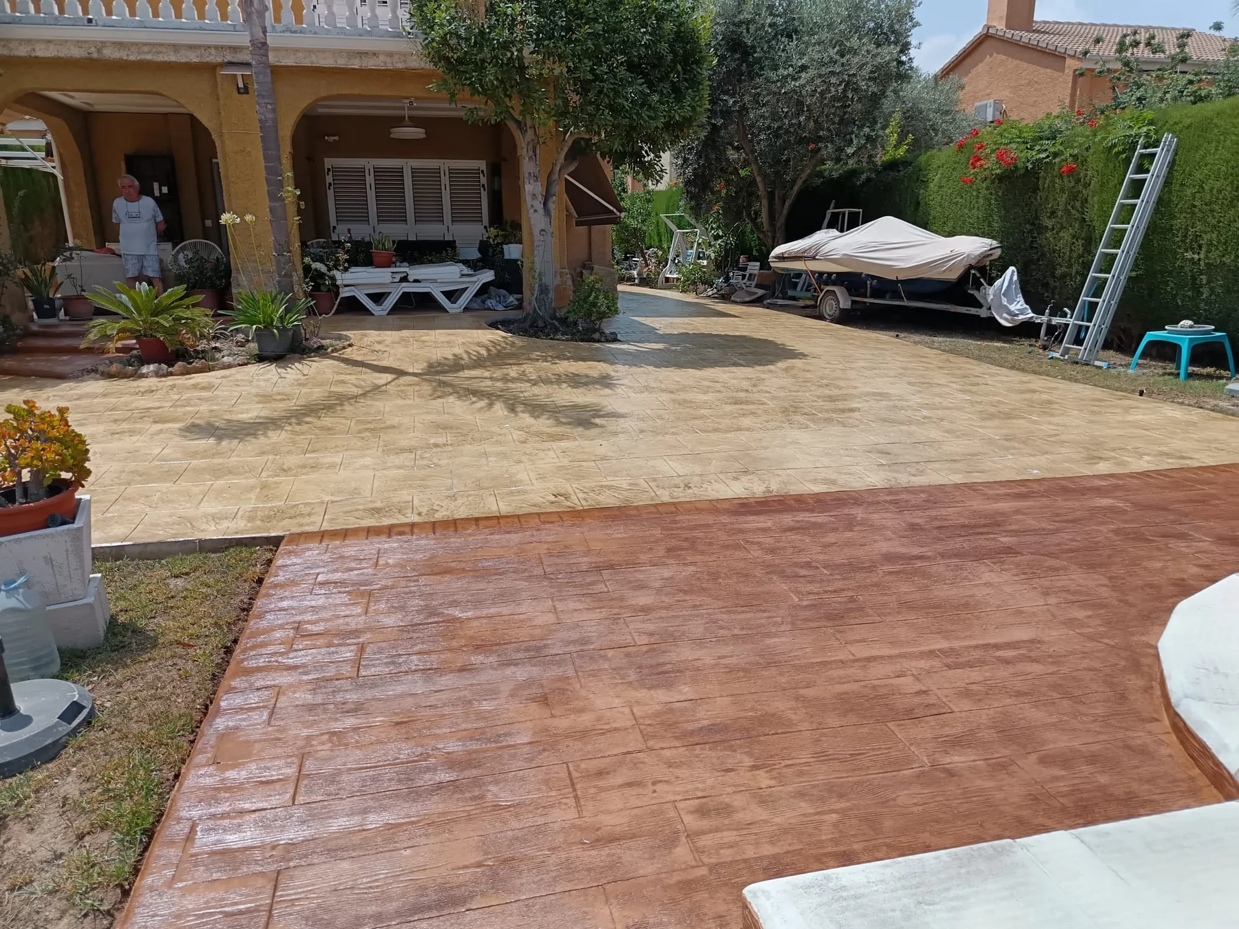 Trabajo de hormigón decorativo realizado por Hormiklass