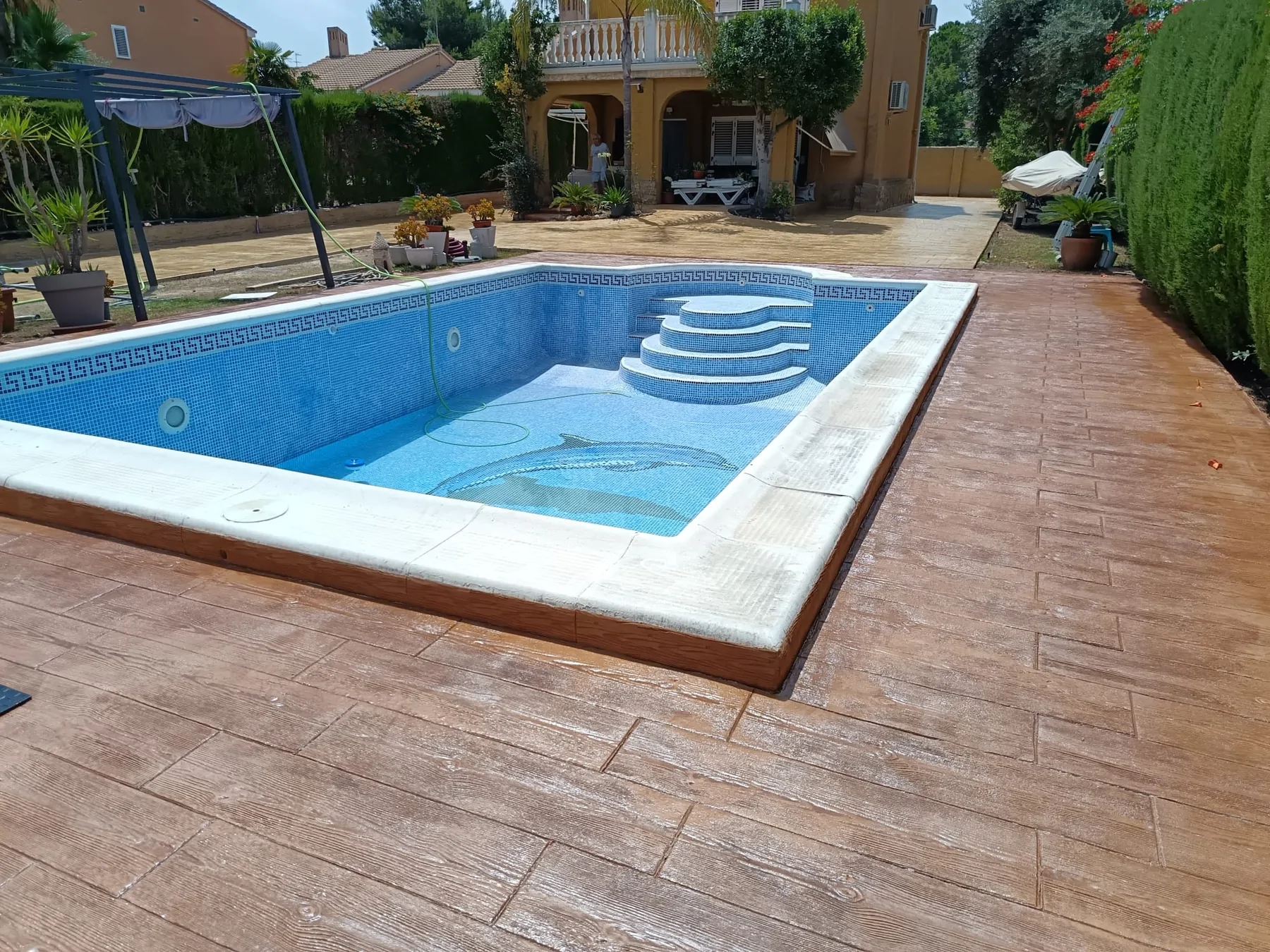 Trabajo de hormigón decorativo realizado por Hormiklass