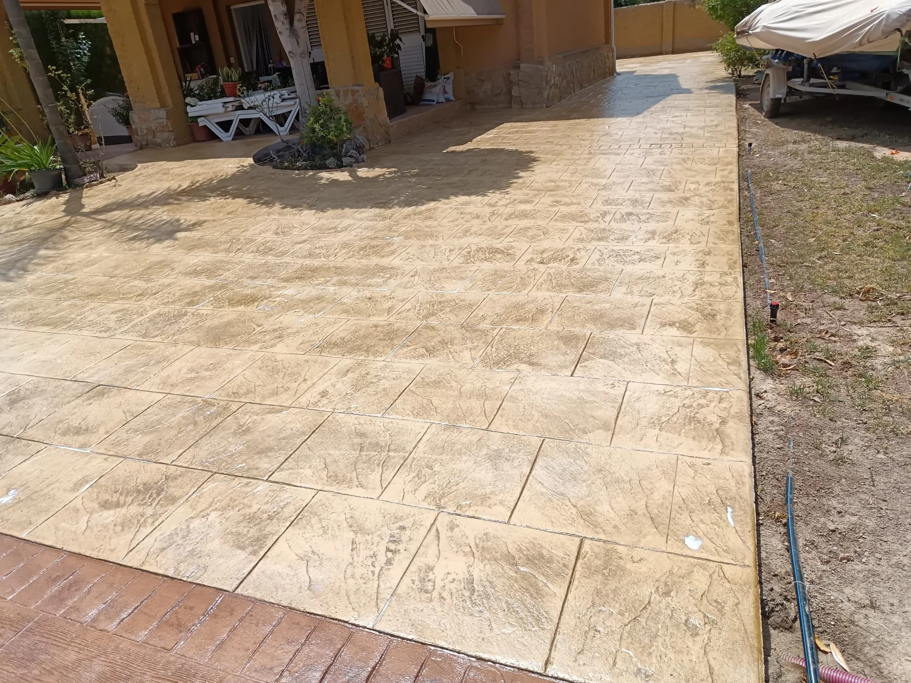 Trabajo de hormigón decorativo realizado por Hormiklass