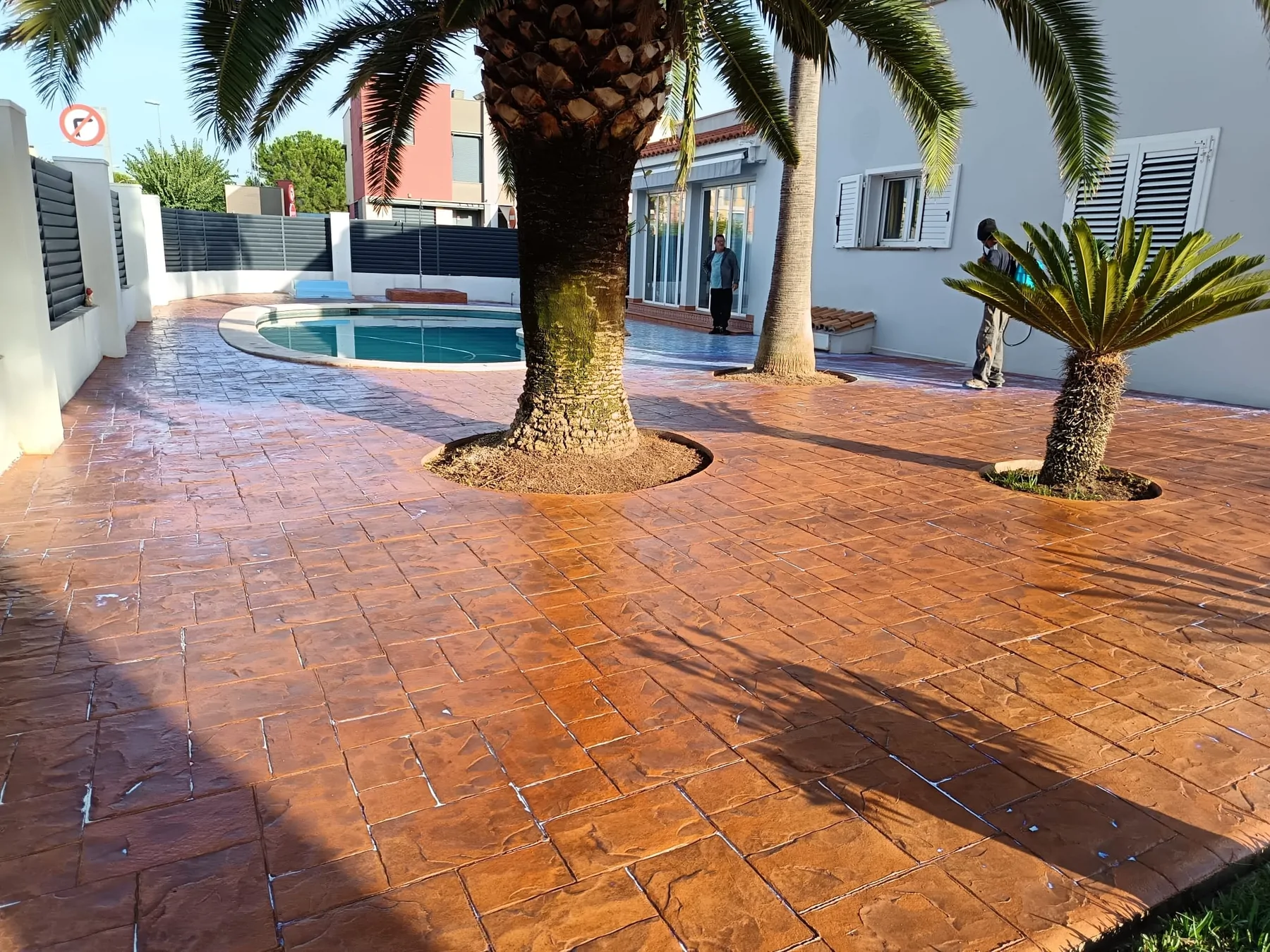 Trabajo de hormigón decorativo realizado por Hormiklass