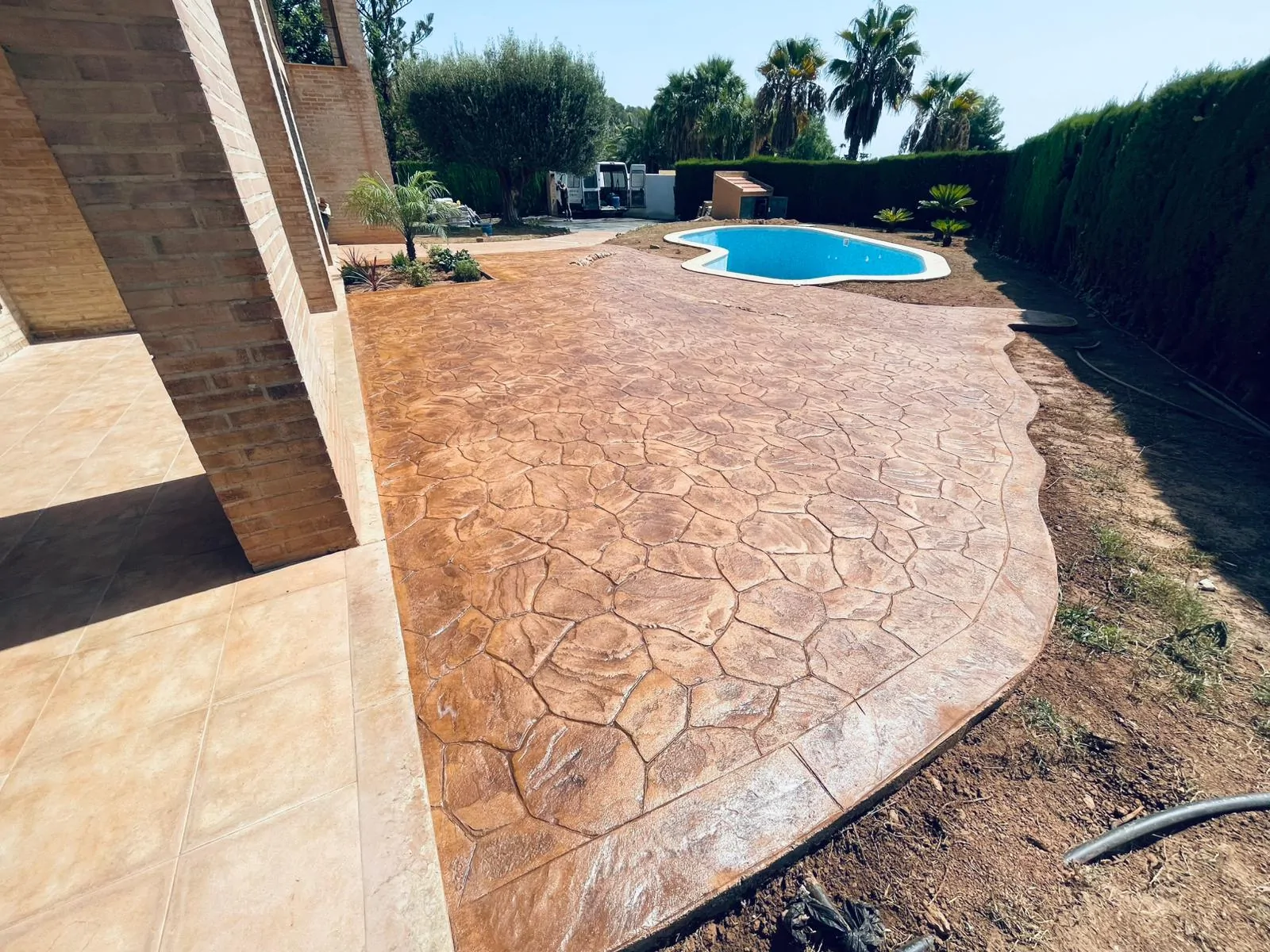 Trabajo de hormigón decorativo realizado por Hormiklass